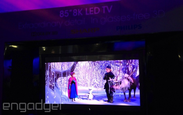 Here's Sharp's 85-inch 8K TV with glasses-free 3D | Engadget